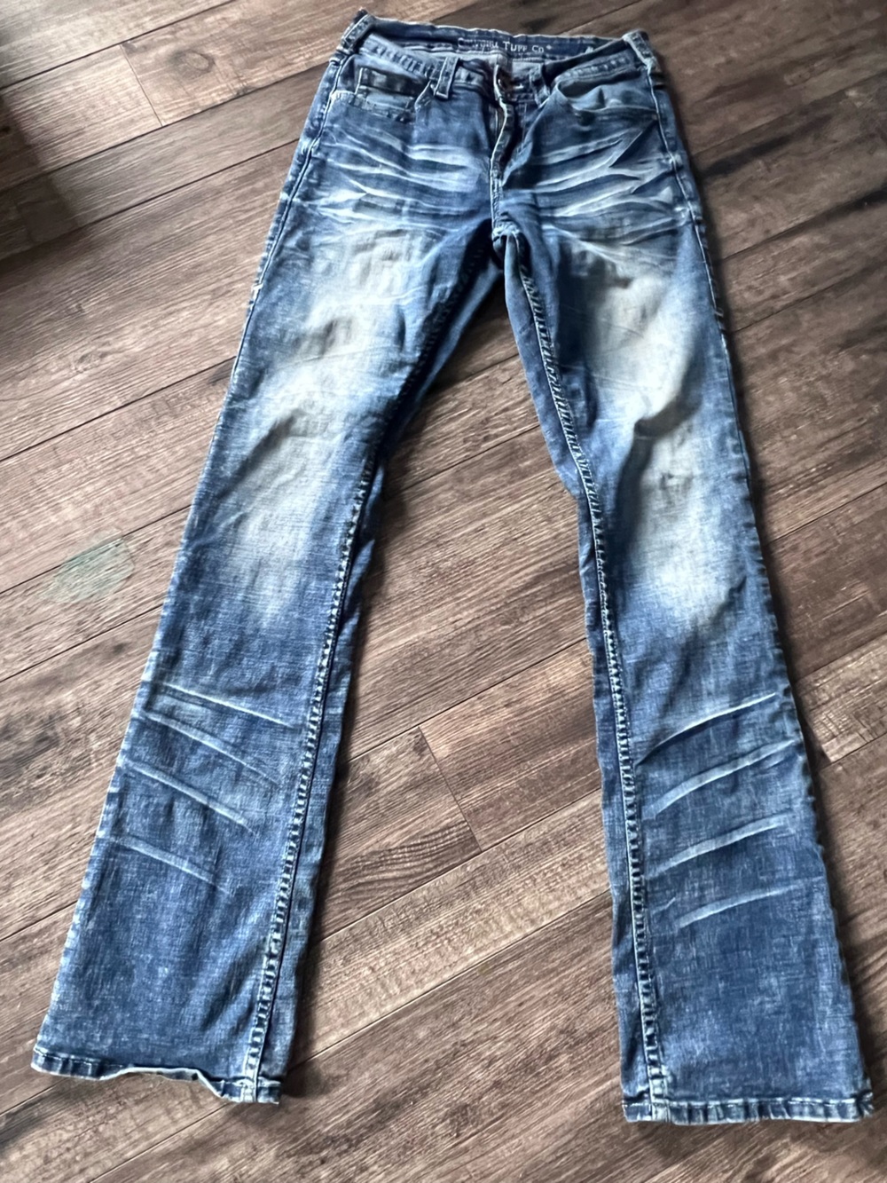 Cowgirl Tuff Women's Faded Blue Bootcut Jeans